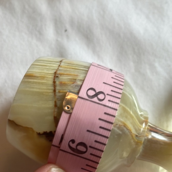 Vintage Green Onyx Marble Wine Goblets- set of 3- Barware, Bar Cart Decor, Stone - Picture 8 of 8